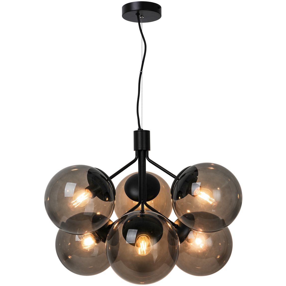 Ivona Hängelampe Ø 20 cm 6er Schwarz