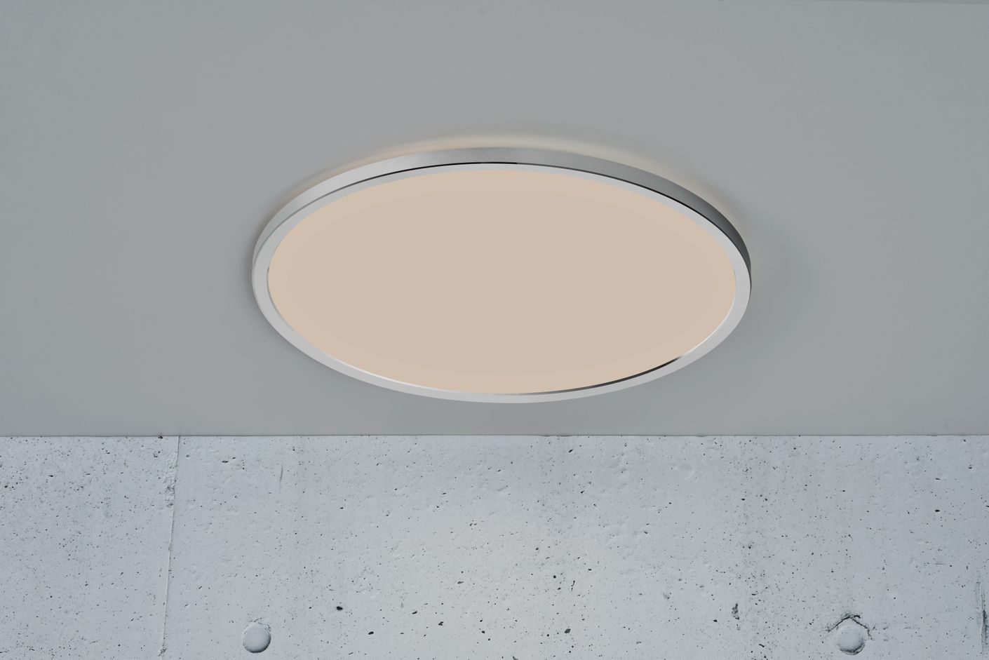 Oja Deckenlampe Ø 43 cm mit Moodmaker Dimmer Weiß/Chrom
