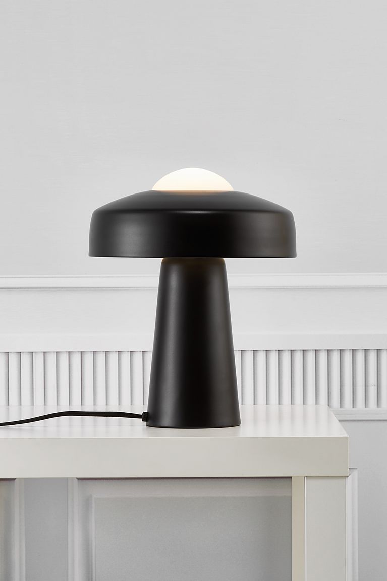 Time Tischlampe Ø 26,7 cm Leselampe Schwarz