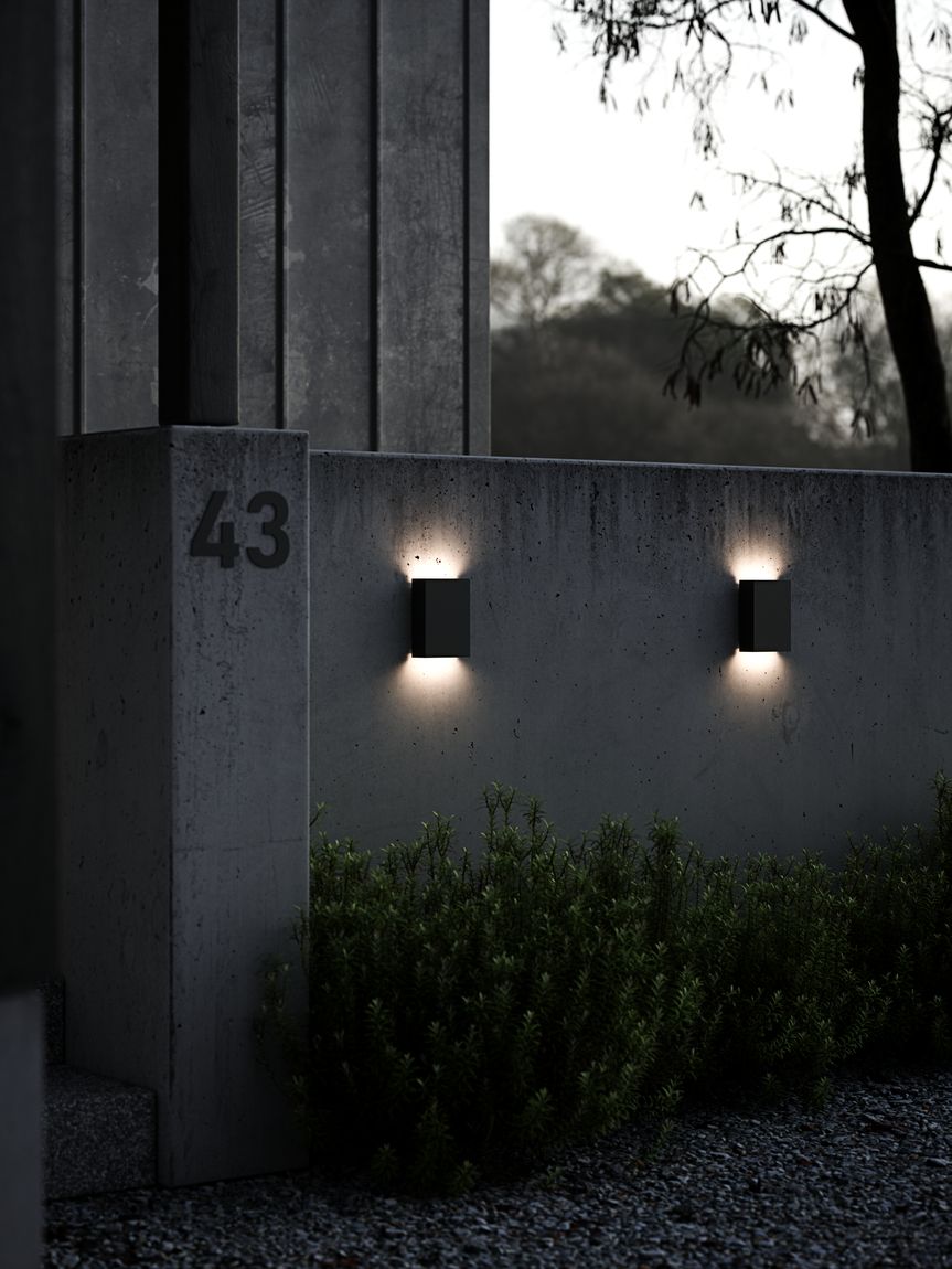 Fold Wandlampe LED 21 x 14,8 cm Schwarz