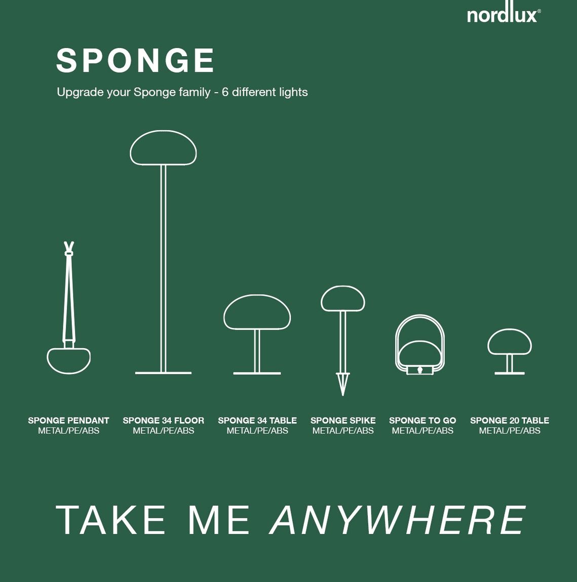 Sponge Tischlampe Ø 34 cm Weiß/Schwarz