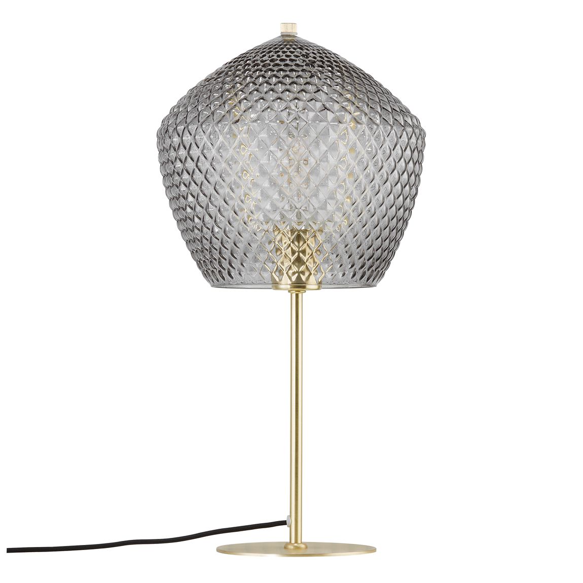 Orbiform Tischlampe Ø 23 cm Rauch / Messing