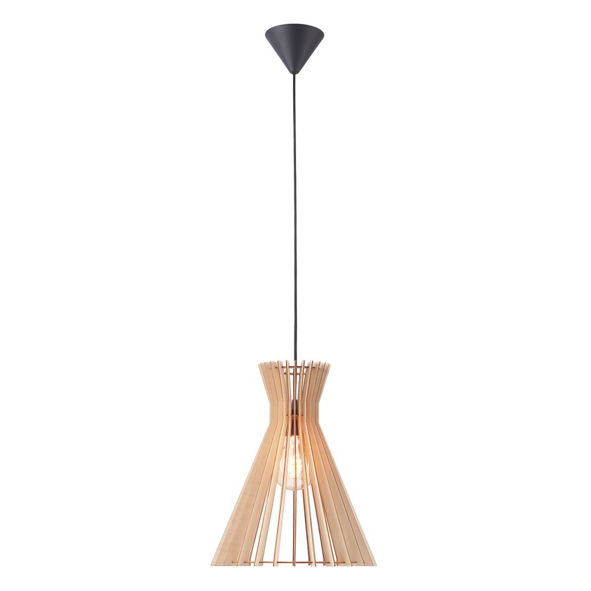 Groa Pendellampe Hängelampe Ø 34 cm Natur/Holz