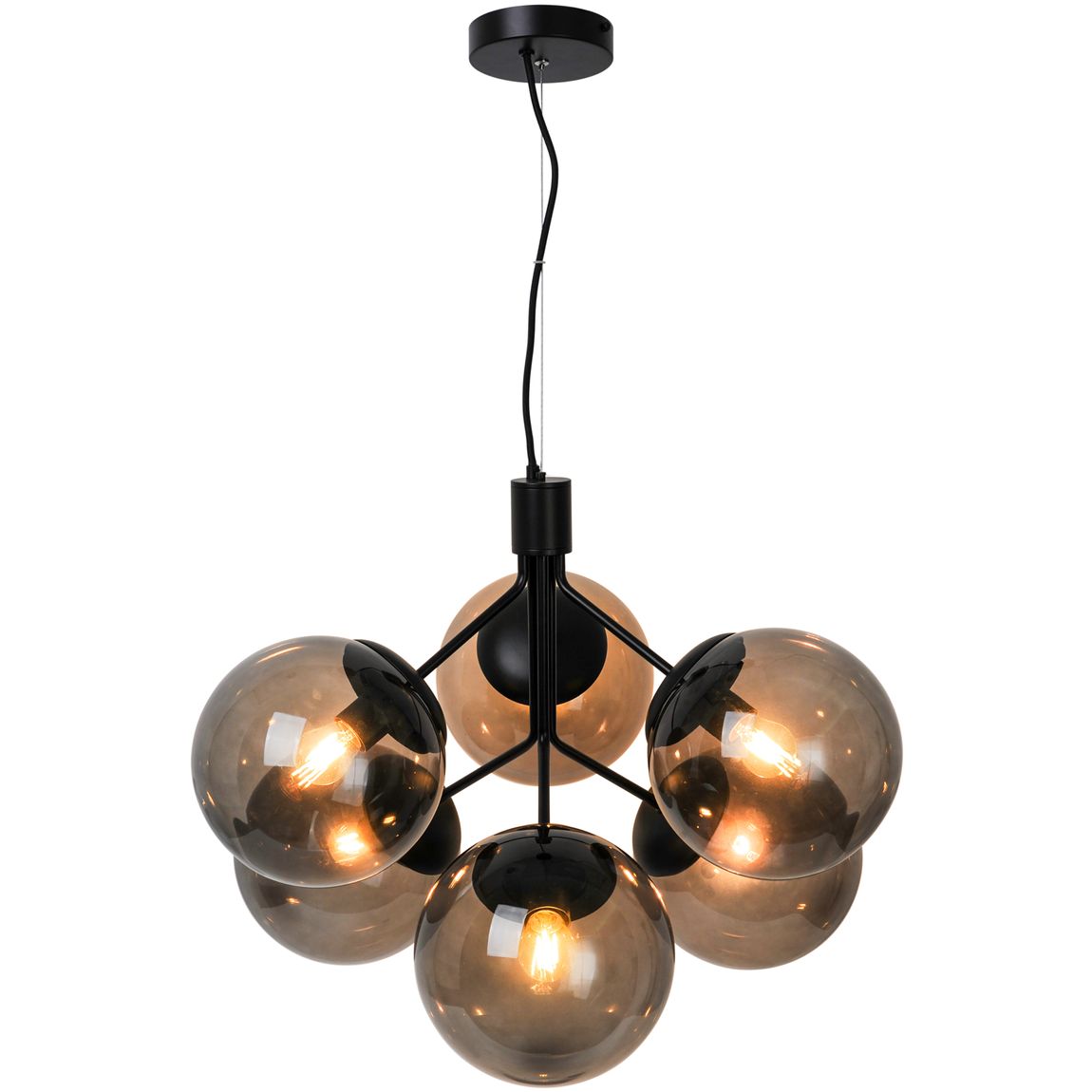 Ivona Hängelampe Ø 20 cm 6er Schwarz