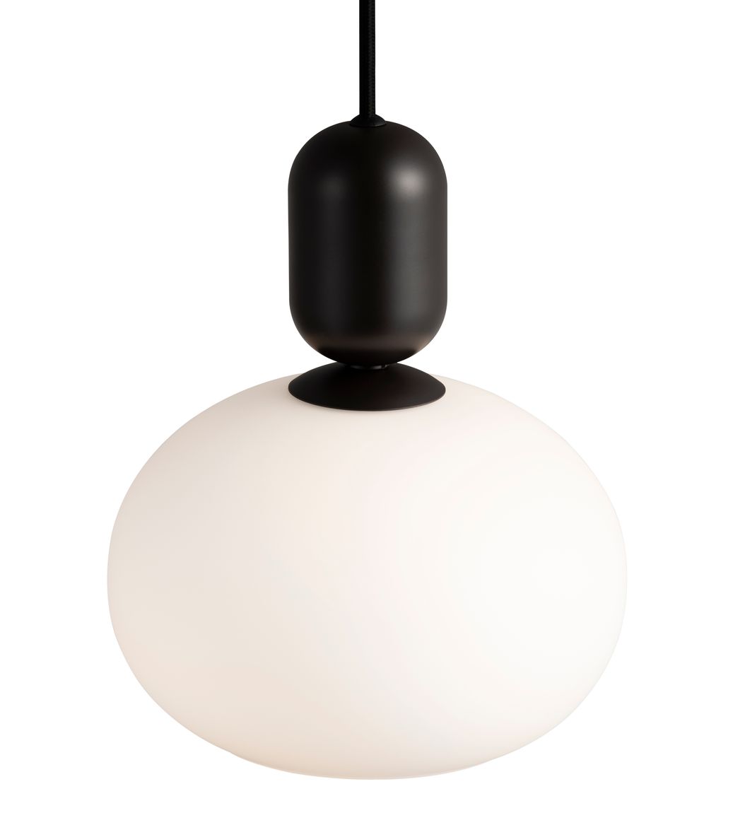 Notti Pendellampe Hängelampe Ø 20 cm Weiß / schwarz