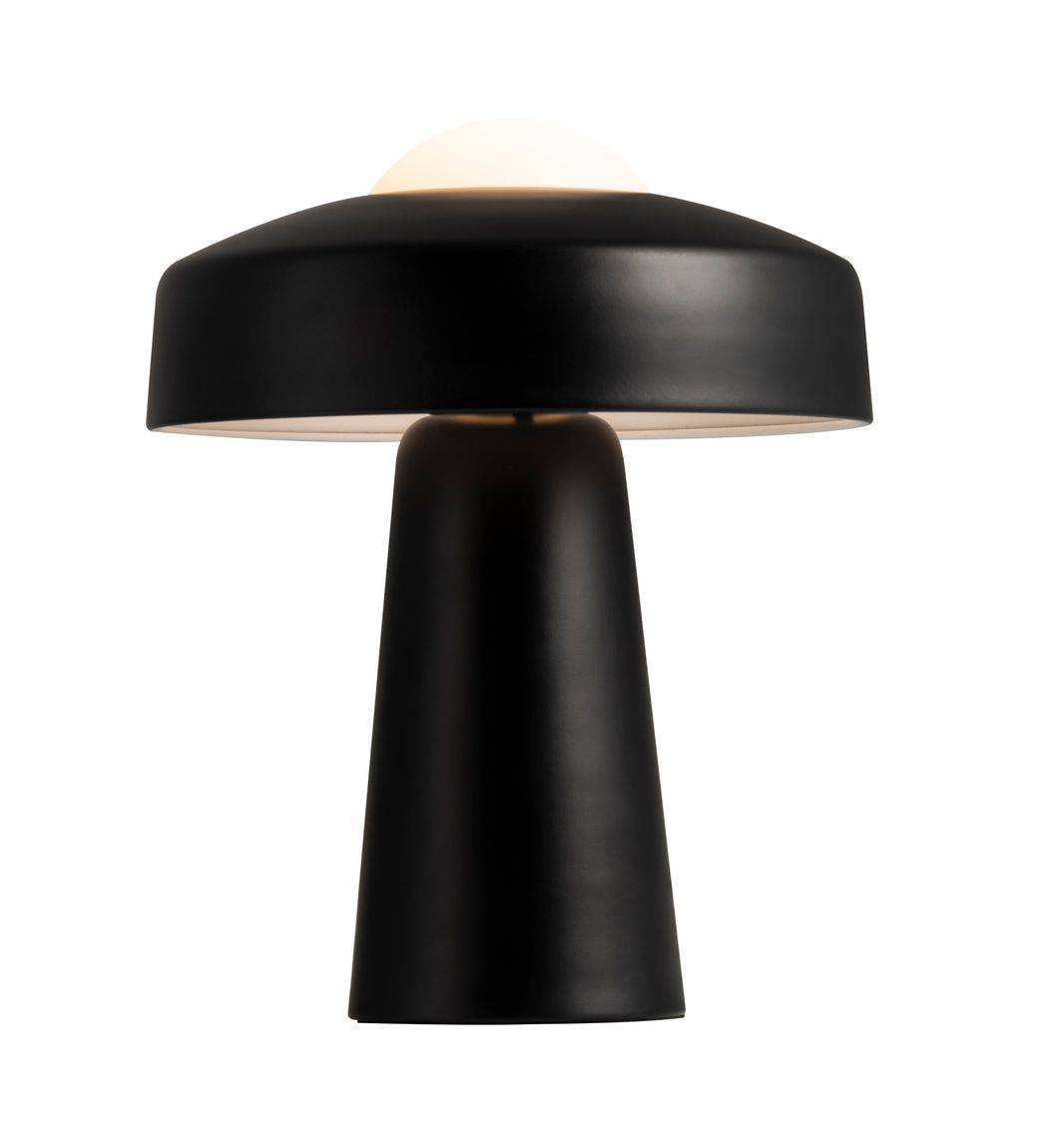 Time Tischlampe Ø 26,7 cm Leselampe Schwarz