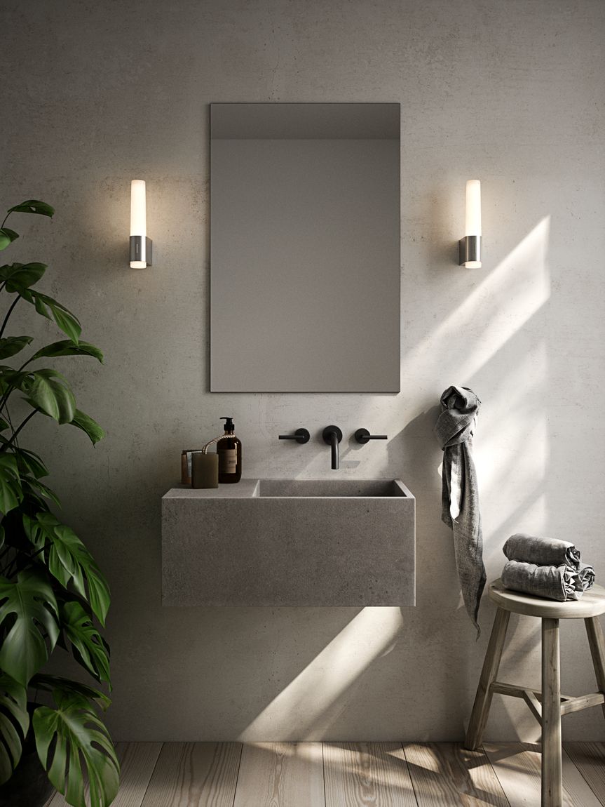 Helva Night Wandlampe mit Moodmaker Dimmer Weiß / Chrom