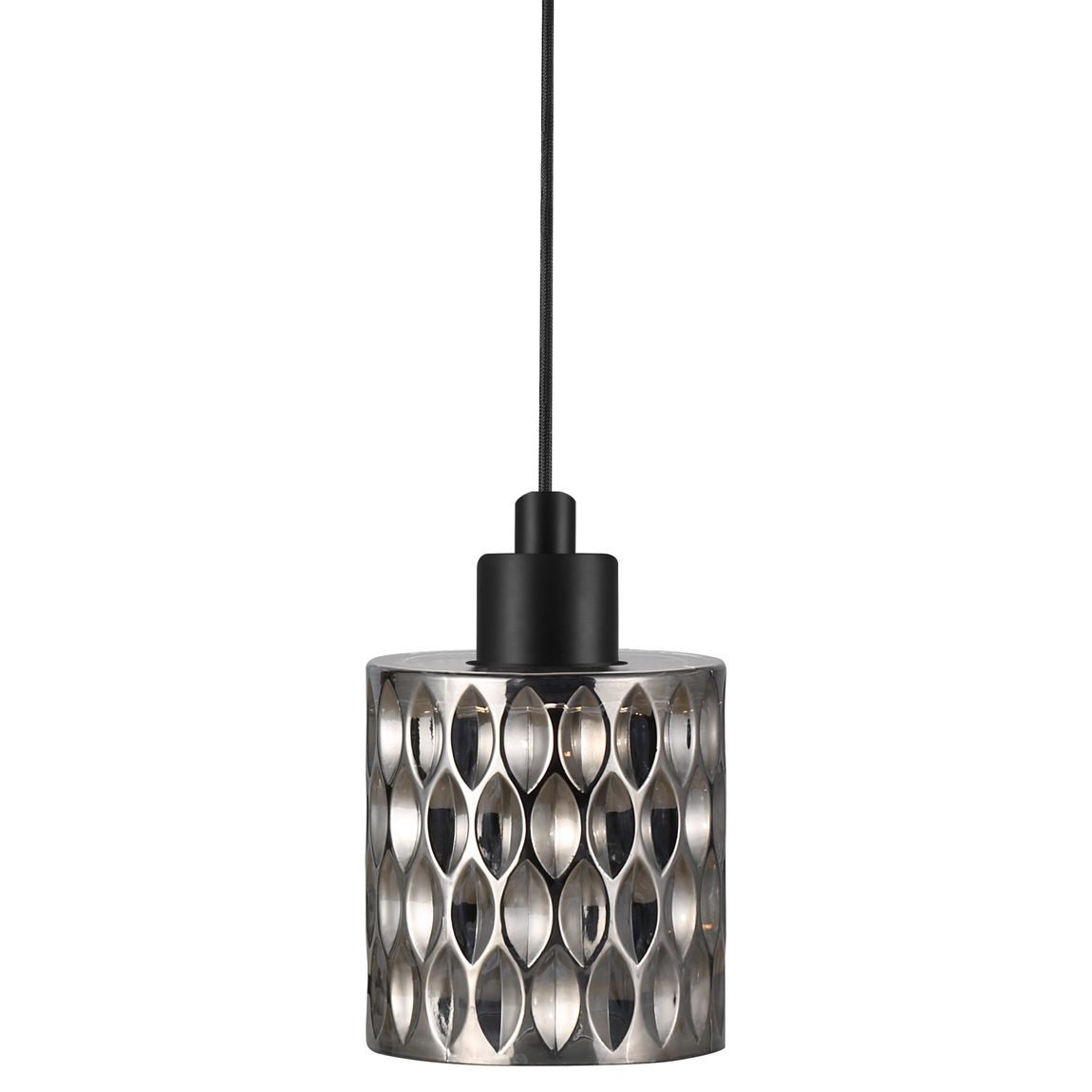 Hollywood Hängelampe Pendellampe Ø 10 cm Rauch / Schwarz