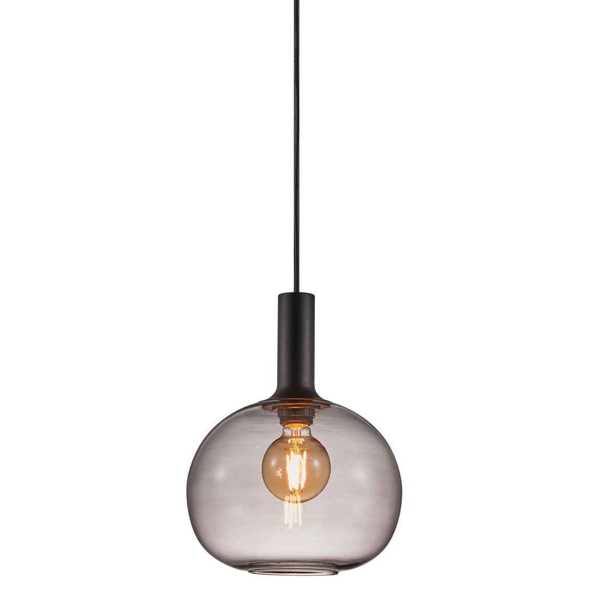 Alton Hängelampe Ø 25 cm Glas Grau