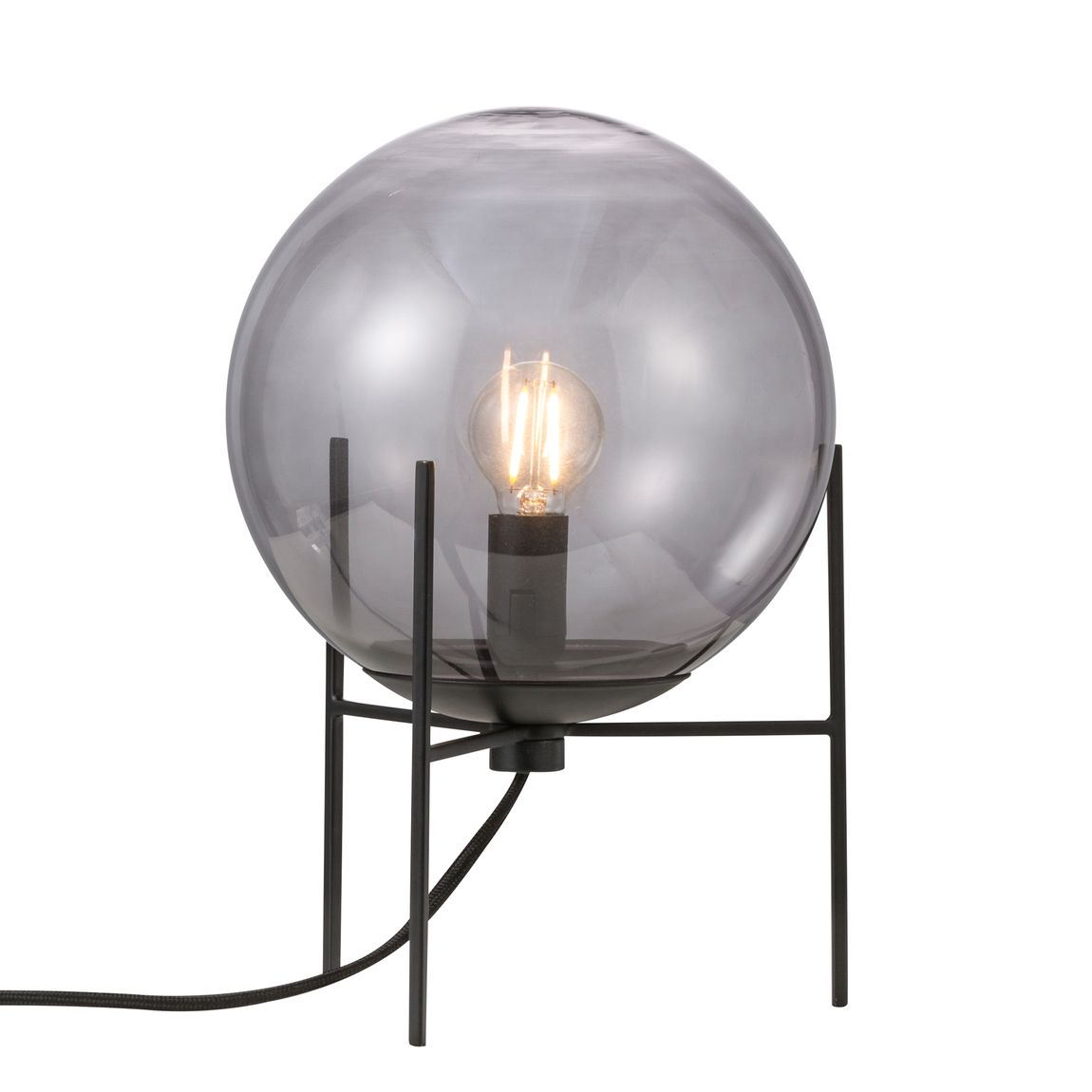 Alton Tischlampe Ø 20 cm Leselampe Rauch / Schwarz
