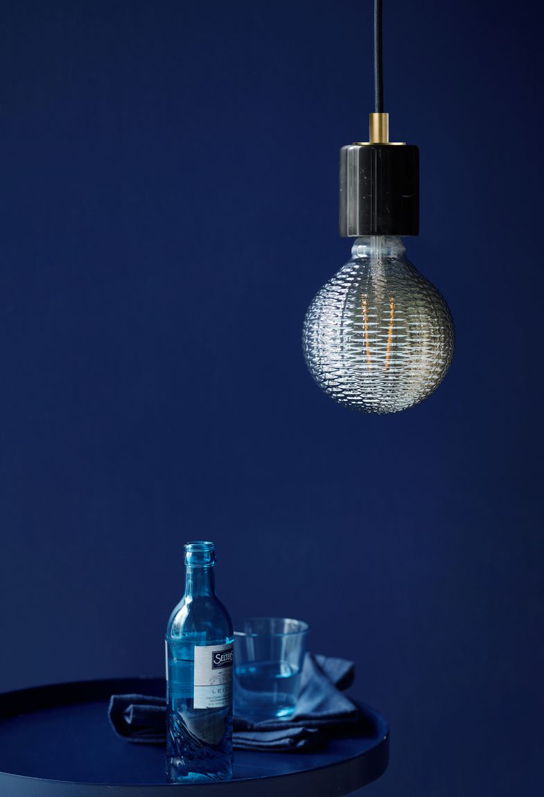 Siv Pendellampe Designerlampe Ø 6 cm Schwarz Marmor