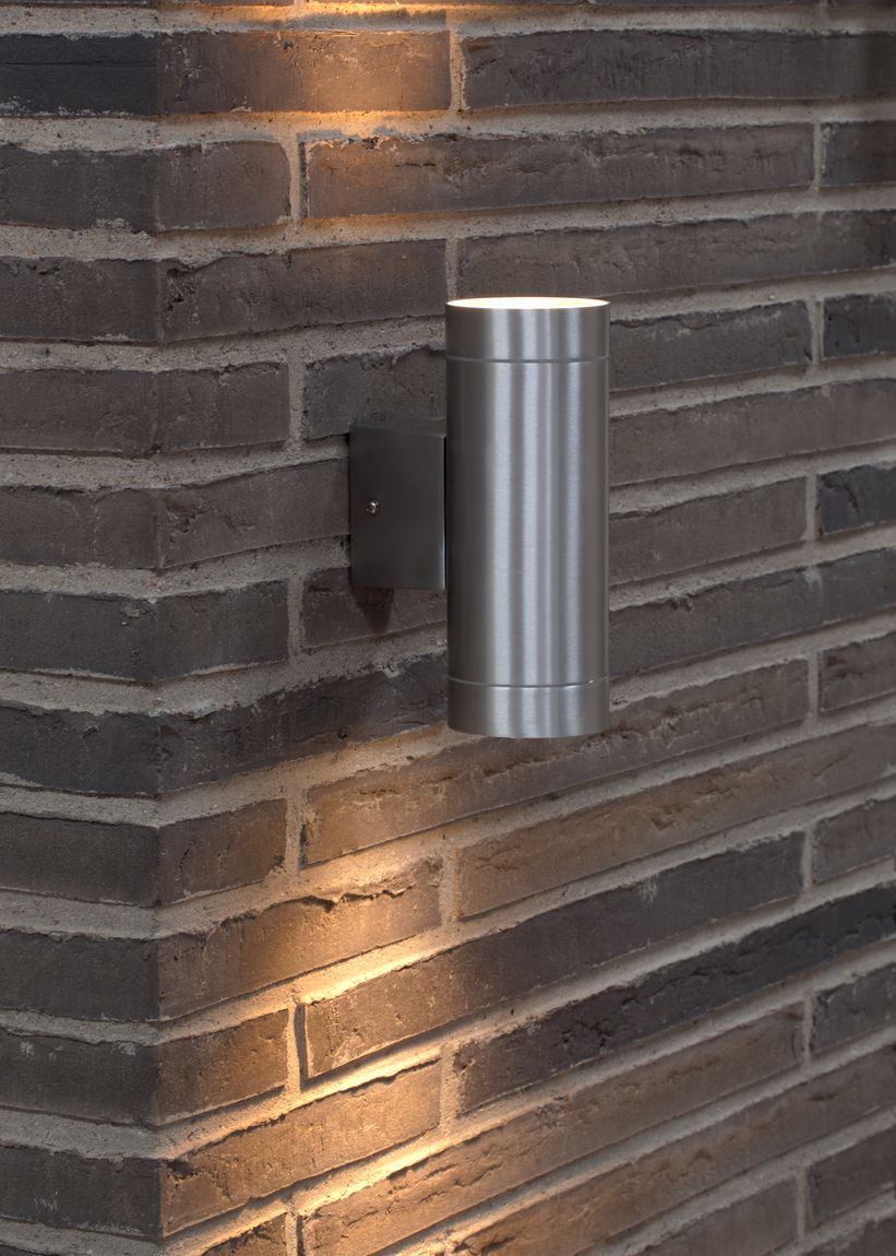 Tin Maxi Wandleuchte Outdoor Silber