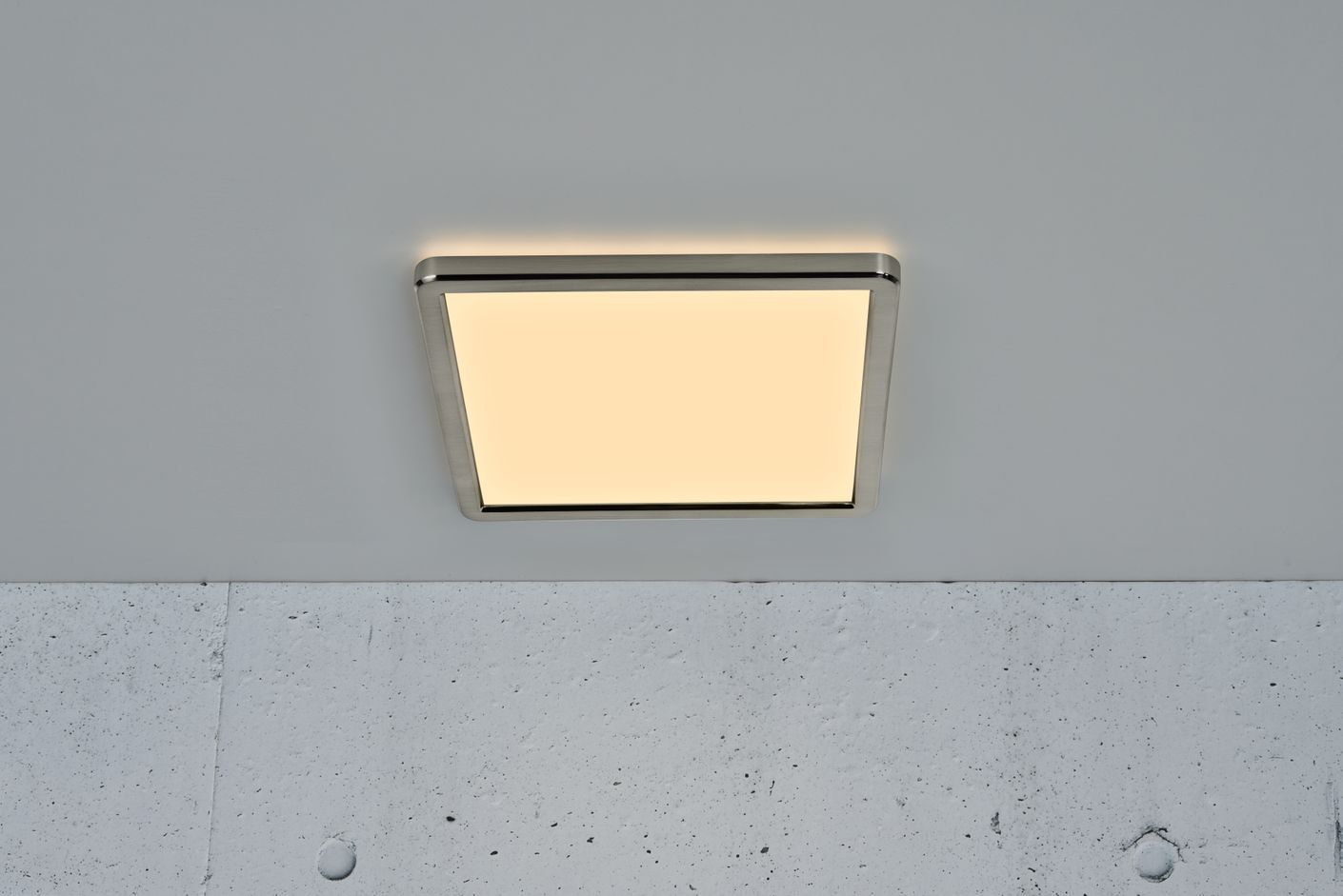 Oja Deckenlampe 30x30 cm Eckig Weiß/Silber