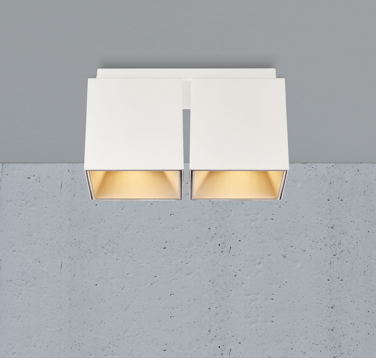 Ethan 2er Anbauspot Deckenlampe 10,5 x 21,6 cm Weiß Matt