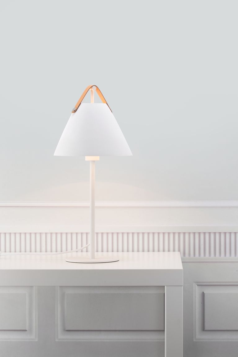 Strap Tischlampe Ø 25 cm Weiß