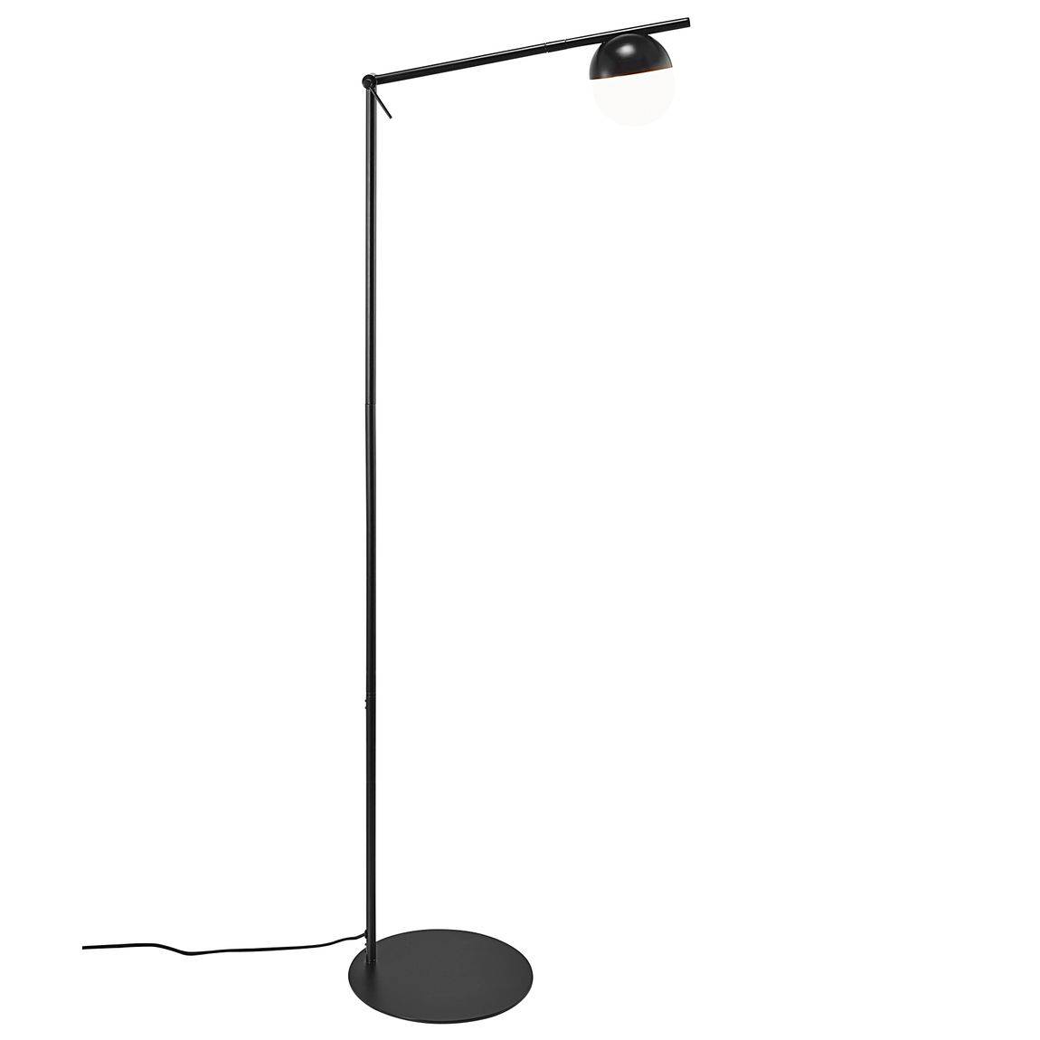 Contina Stehlampe Leselampe Ø 10 cm Opalweiß / Schwarz