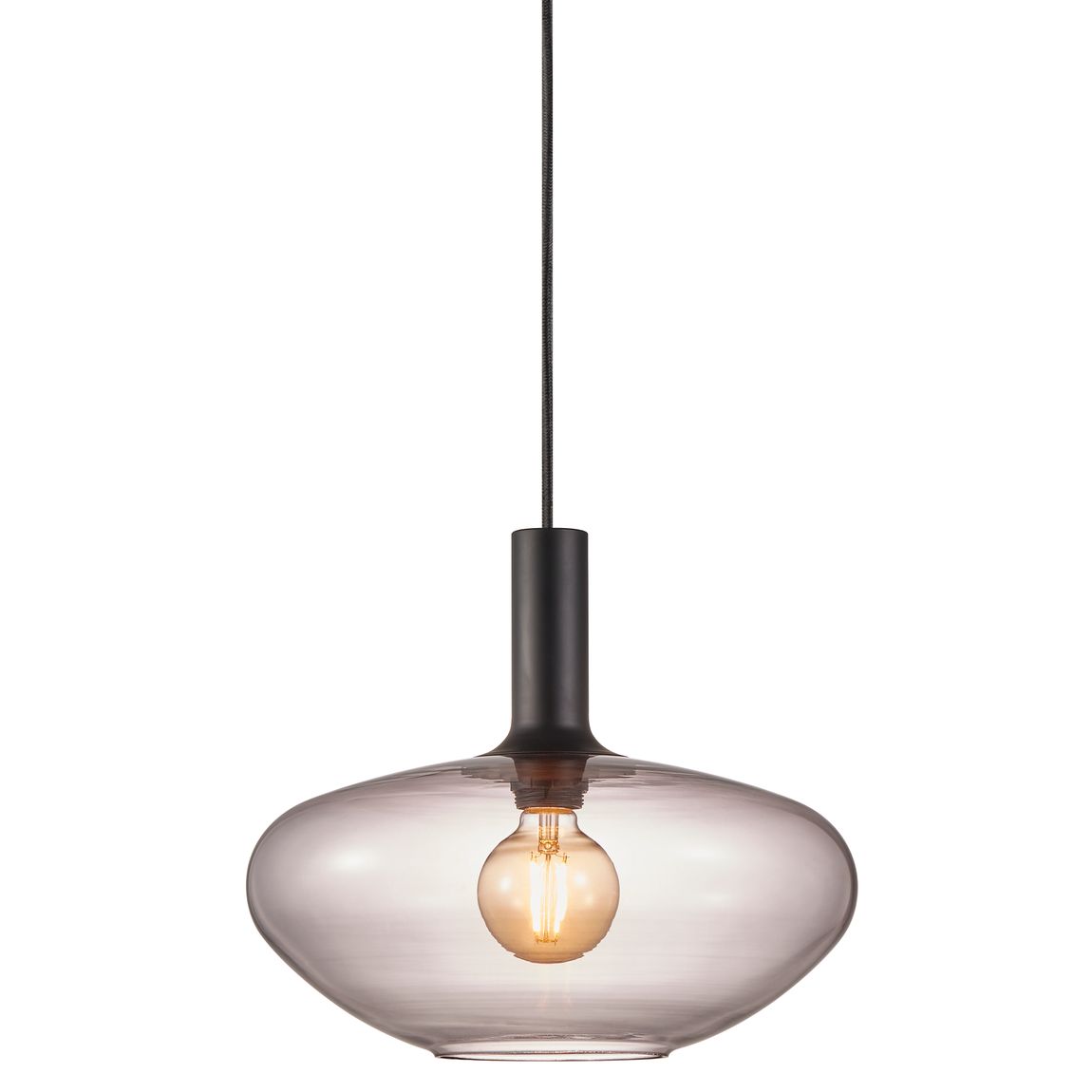 Alton Pendellampe Hängelampe Ø 35 cm Glas Grau