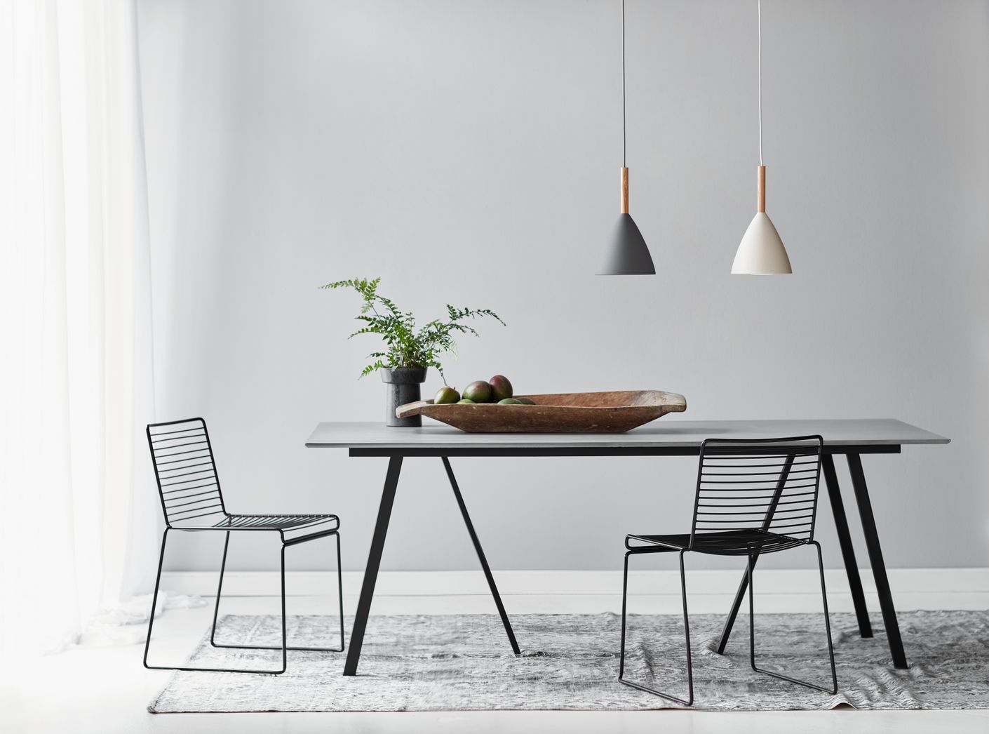 Pure Pendellampe Hängelampe Ø 20 cm Grau/Holz