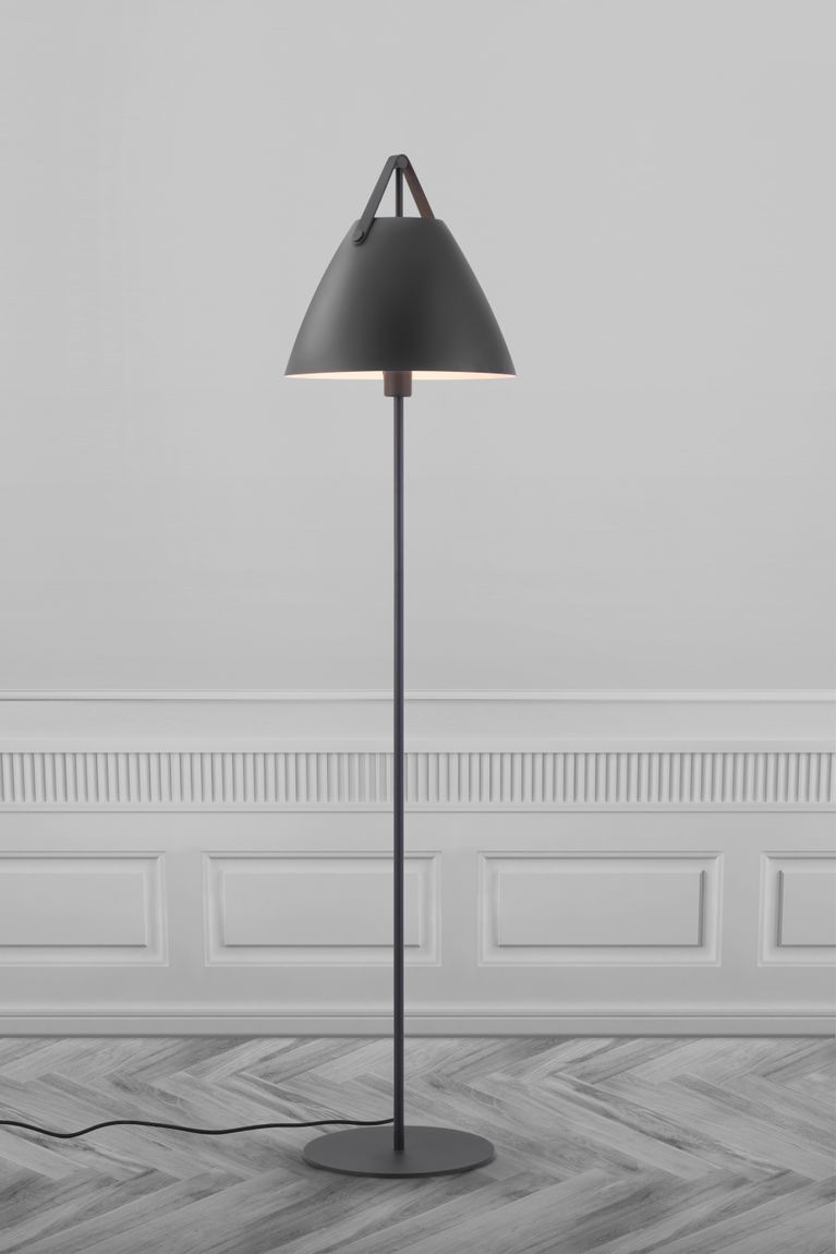 Strap Stehlampe Ø 36 cm Leselampe Schwarz