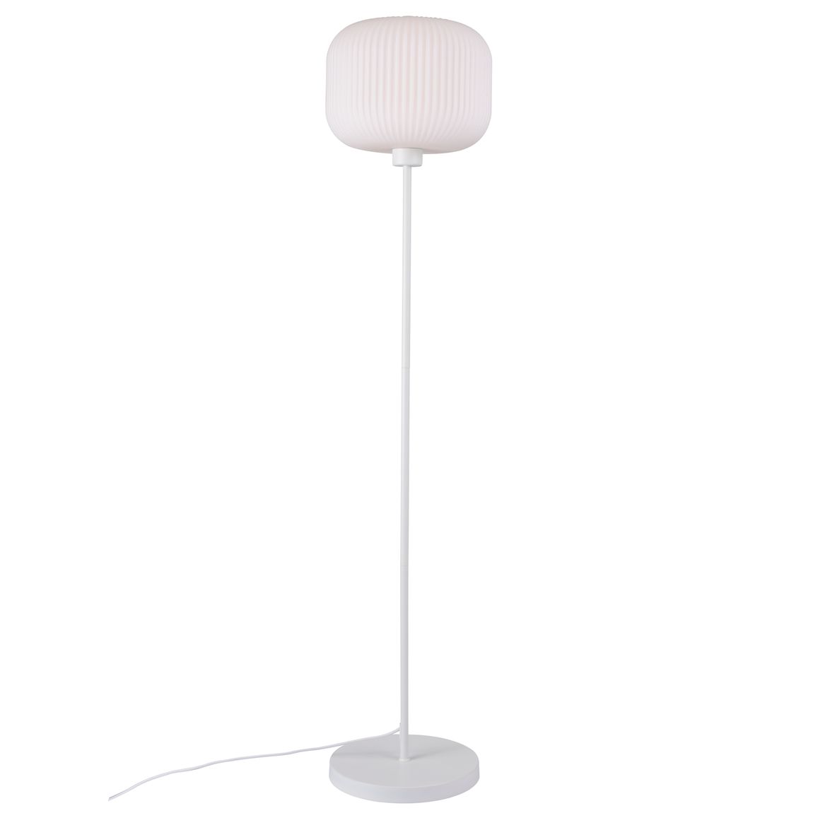 Milford Stehlampe Leselampe Ø 30 cm Weiß