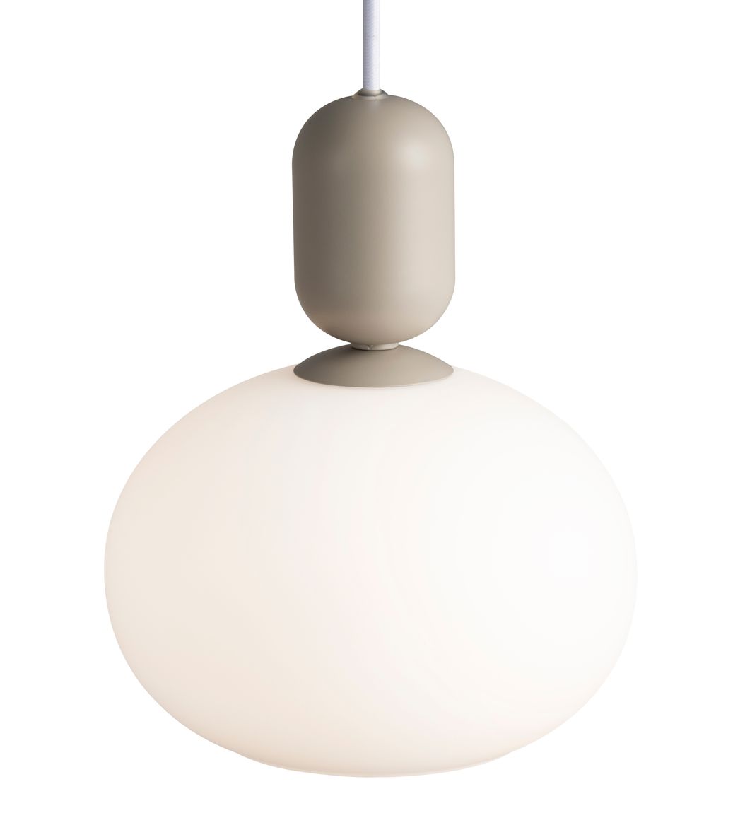 Notti Pendellampe Hängelampe Ø 20 cm Weiß / schwarz