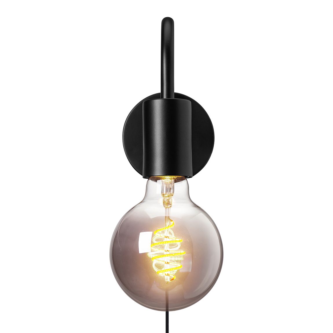 Paco Wandlampe Leselampe Schwarz