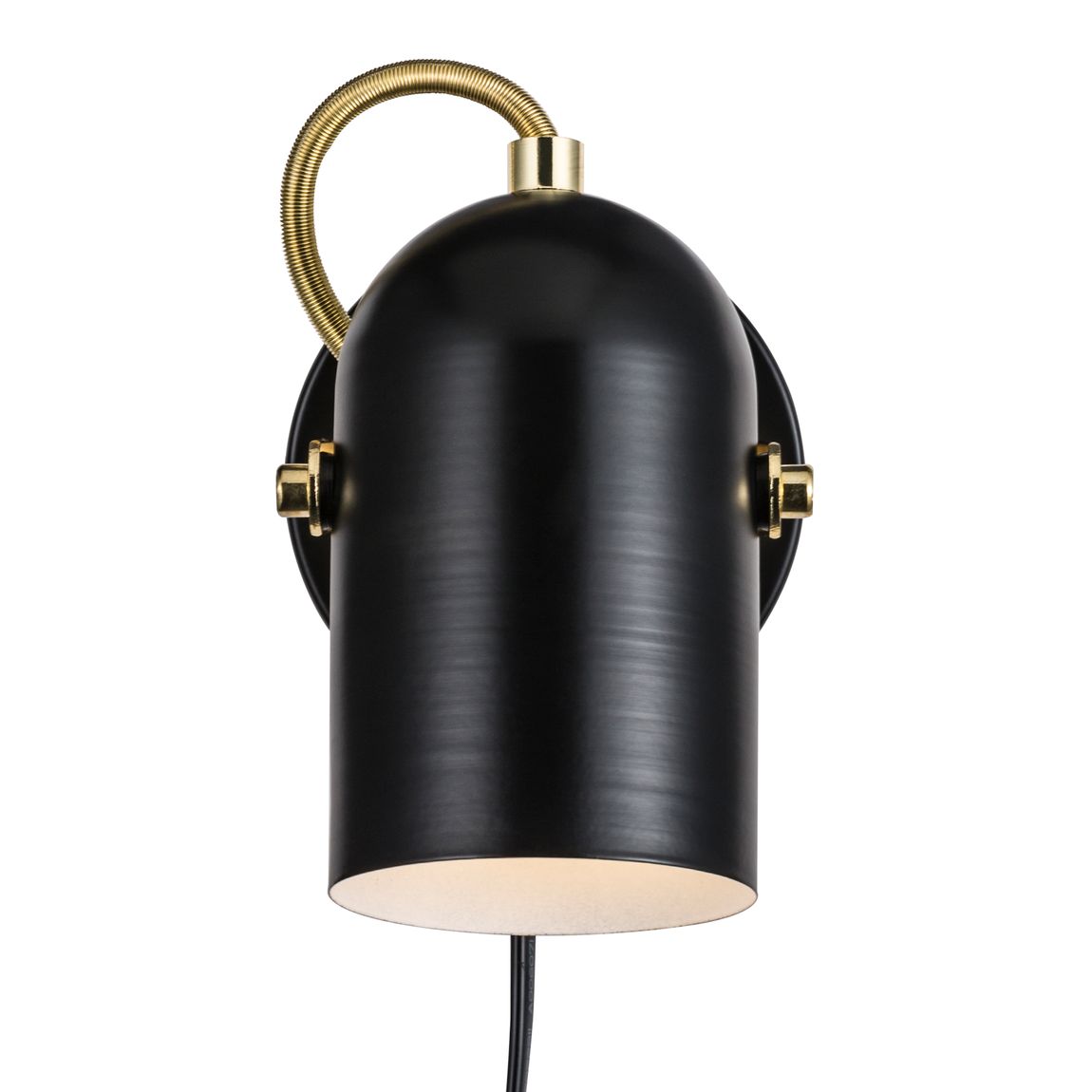 Lotus Wandlampe Leselampe Ø 6,6 cm Schwarz/Messing