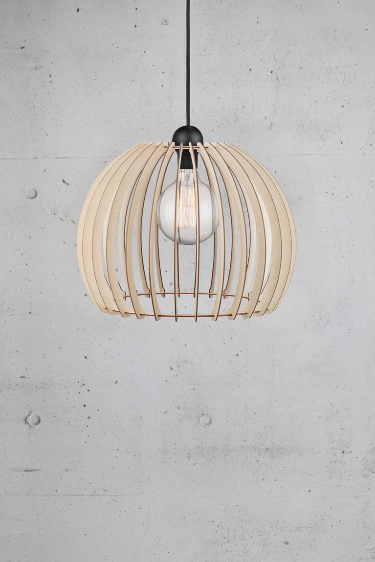 Chino Pendellampe Hängelampe Ø 40 cm Holz