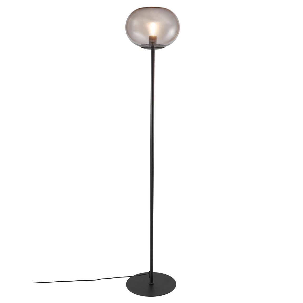 Alton Stehlampe Ø 28 cm Leselampe Rauch / Schwarz