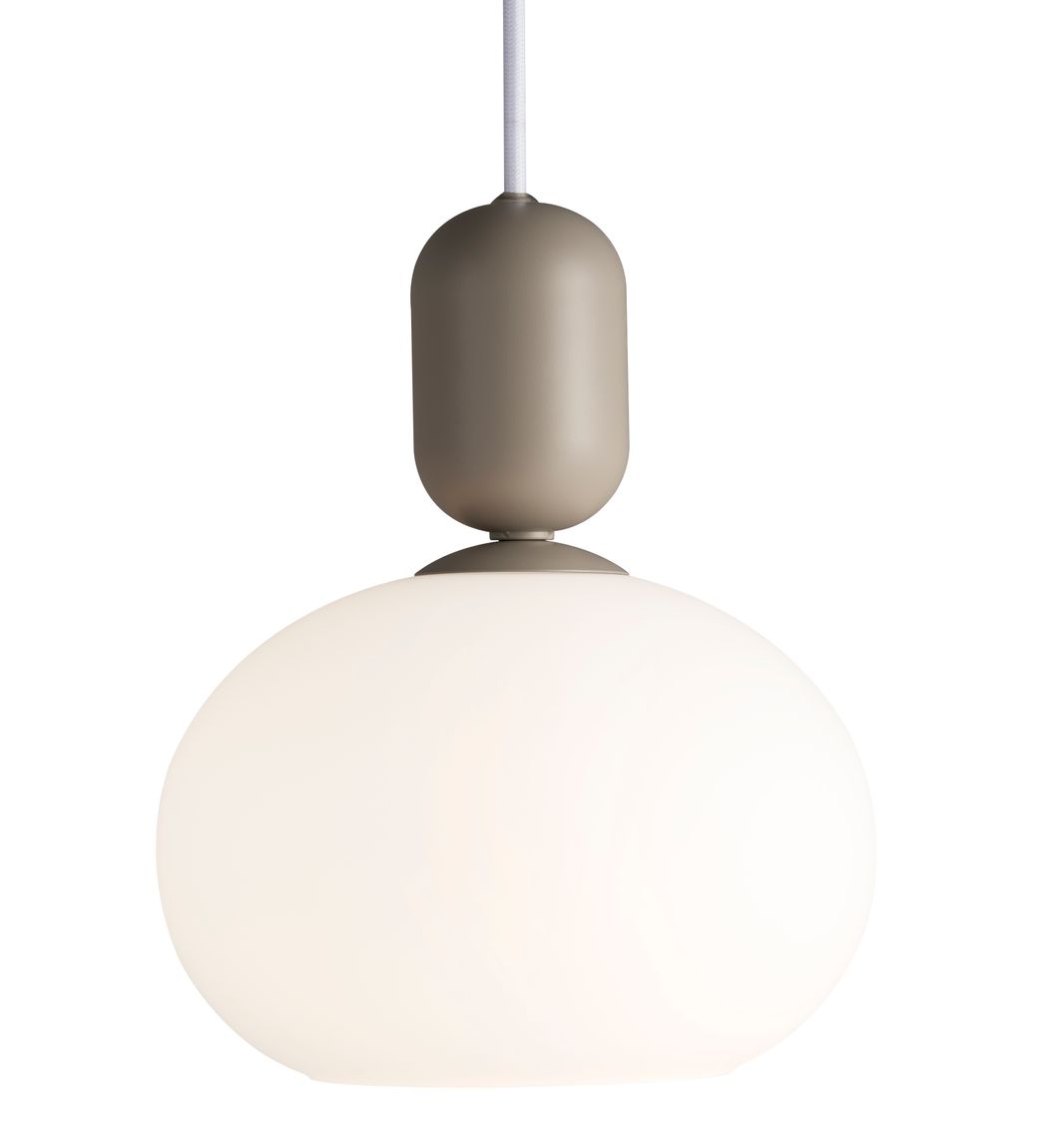 Notti Pendellampe Hängelampe Ø 20 cm Weiß / schwarz