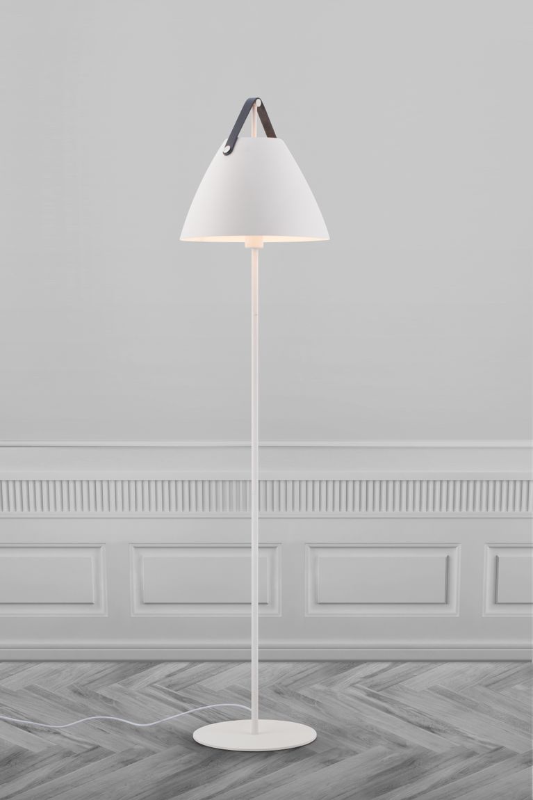 Strap Stehlampe Ø 36 cm Leselampe Weiß