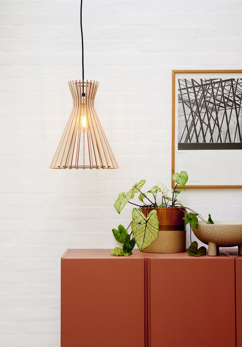 Groa Pendellampe Hängelampe Ø 34 cm Natur/Holz
