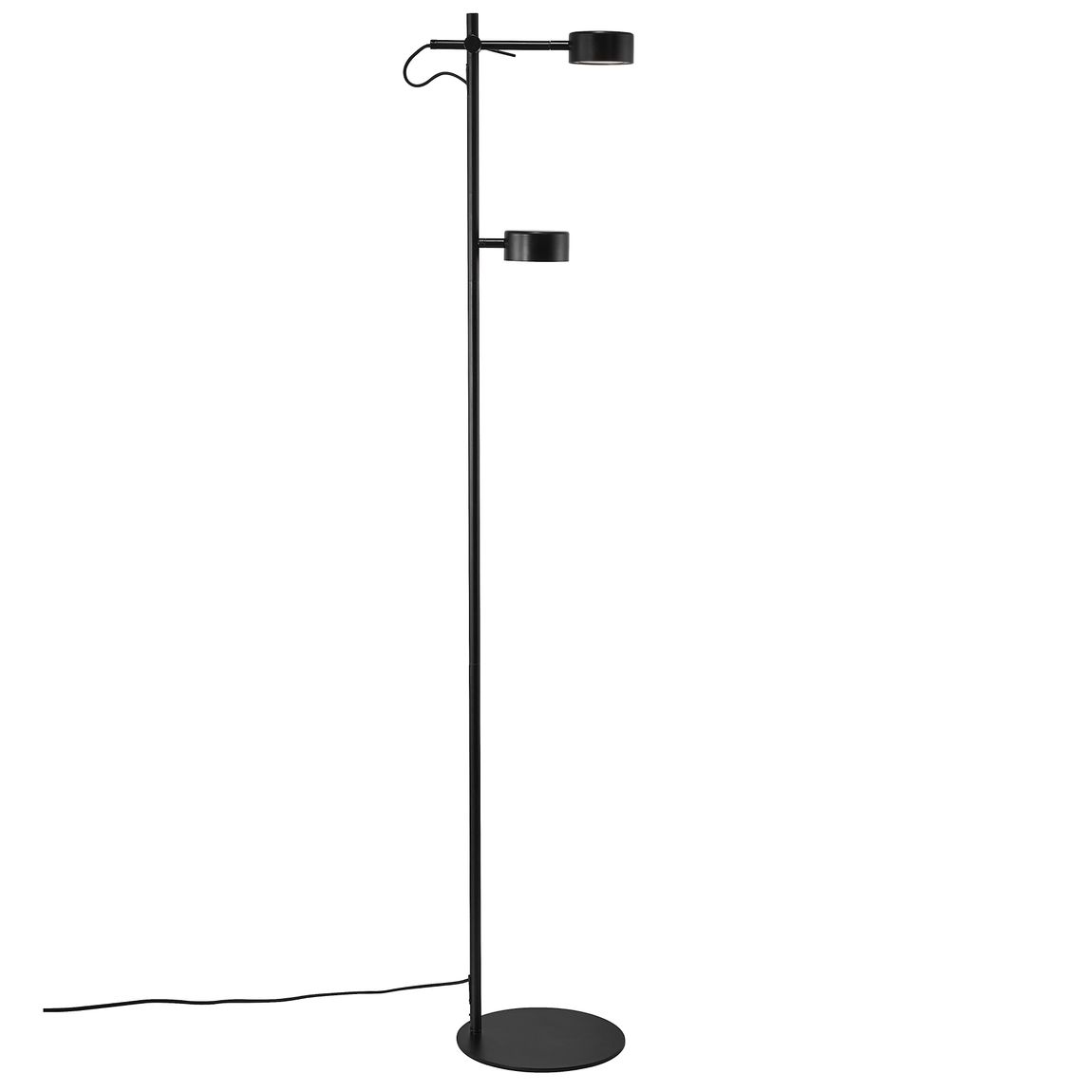 Clyde Stehlampe Leselampe Ø 8,5 cm mit Moodmaker Dimmer Schwarz
