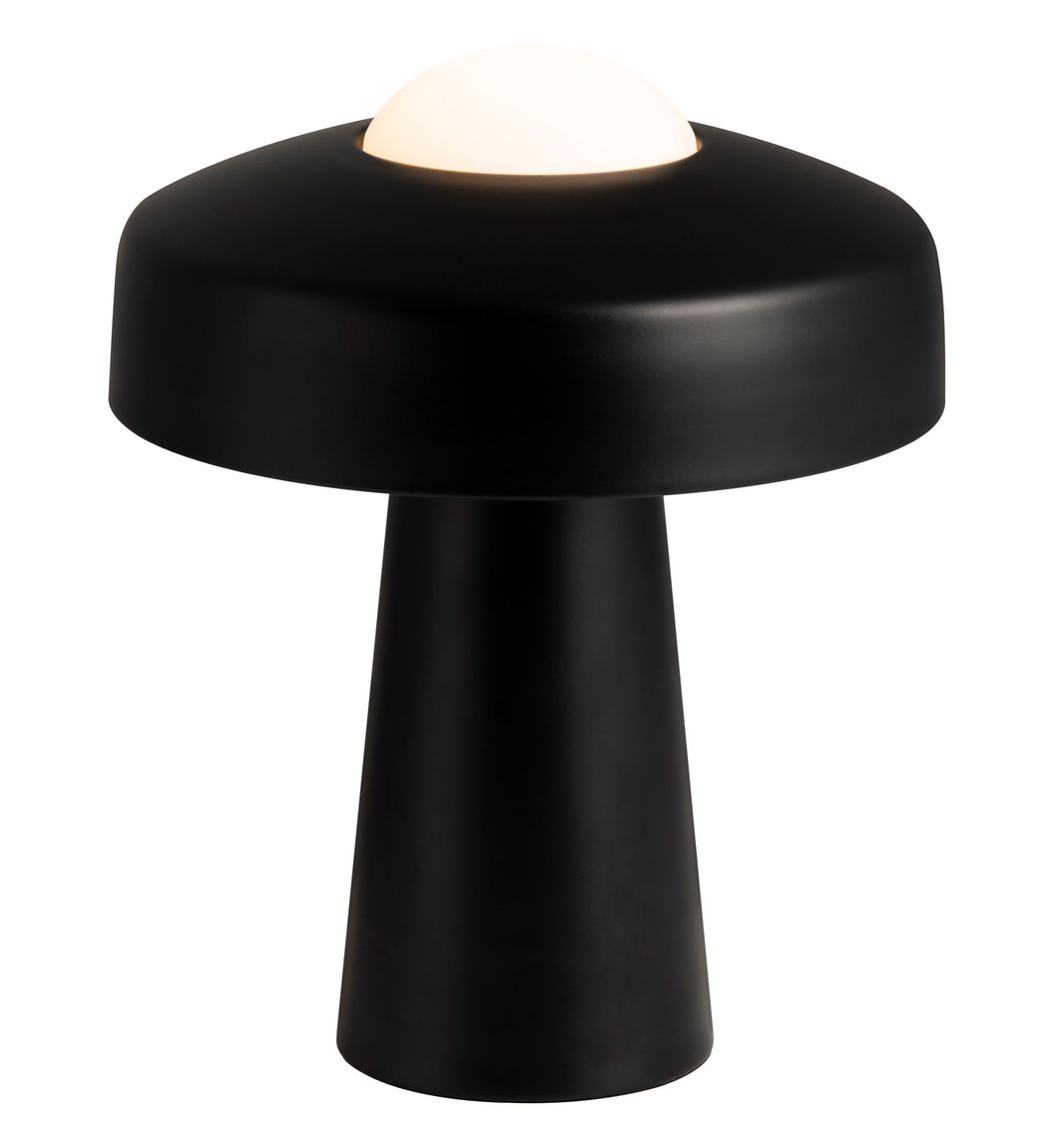 Time Tischlampe Ø 26,7 cm Leselampe Schwarz