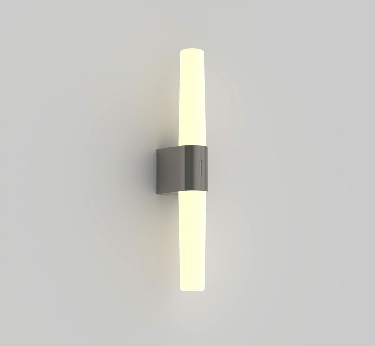 Helva Double Wandlampe mit Moodmaker Dimmer Weiß / Silber