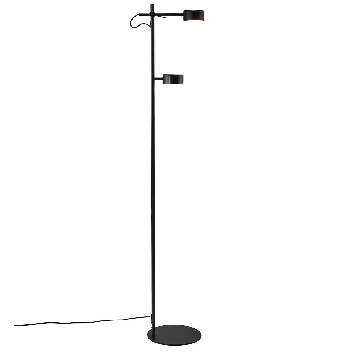 Clyde Stehlampe Leselampe Ø 8,5 cm mit Moodmaker Dimmer Schwarz