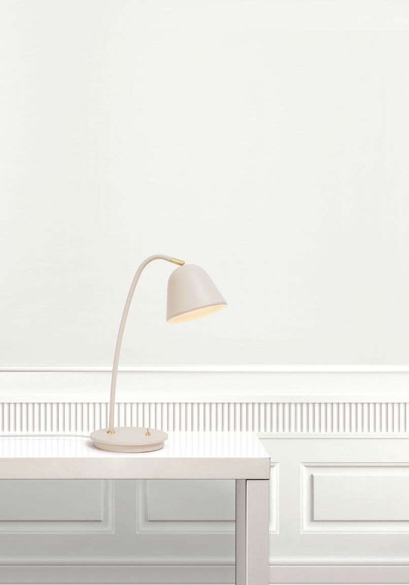 Fleur Tischlampe Leselampe Ø 23,4 cm Weiß / Beige