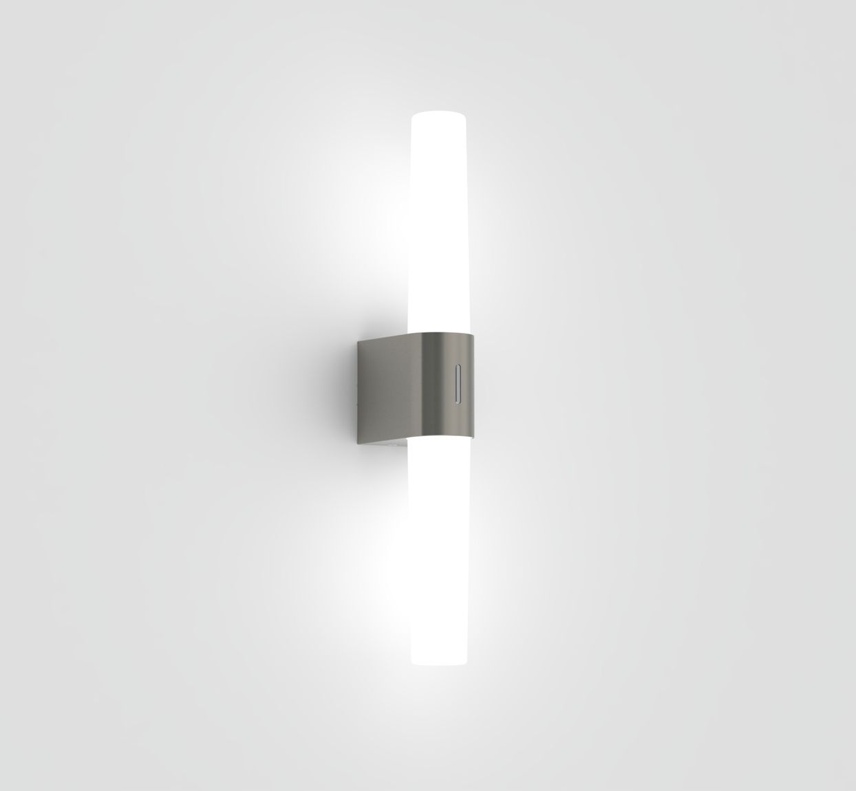 Helva Double Wandlampe mit Moodmaker Dimmer Weiß / Silber