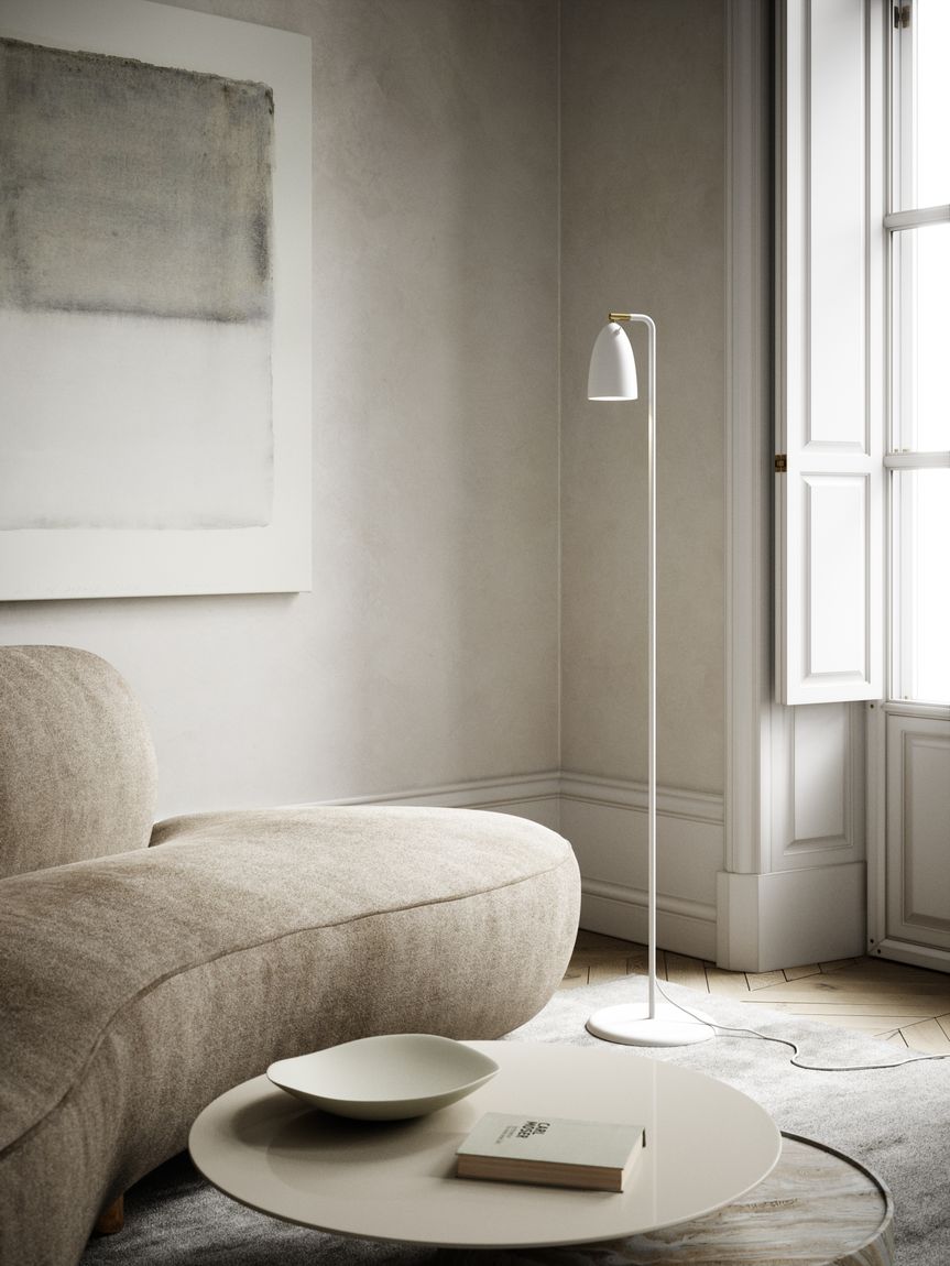 Nexus Stehlampe Leselampe Ø 10 cm Weiß