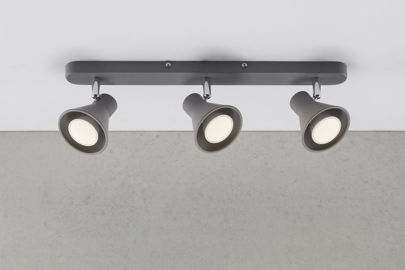 Eik 3er-Spot Ø 8,6 cm Deckenlampe Grau