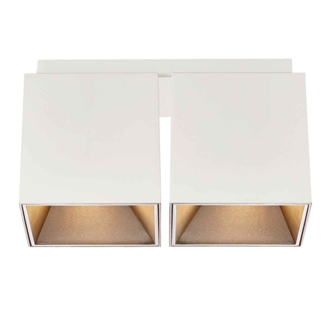 Ethan 2er Anbauspot Deckenlampe 10,5 x 21,6 cm Weiß Matt