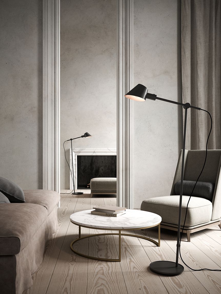 Stay Floor Wandlampe Leselampe Ø 15 cm Schwarz