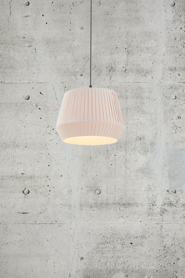 Dicte Pendellampe Hängelampe Ø 40 cm Beige/Schwarz