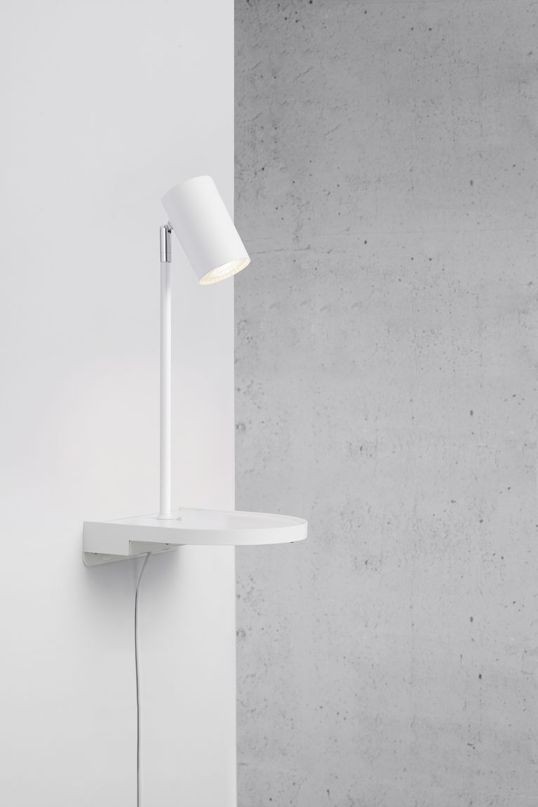 Cody Tischlampe Nachttischlampe Ø 6 cm Weiß