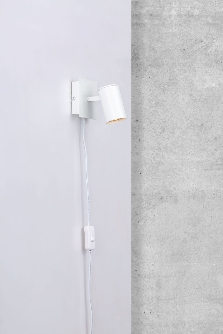 Frida Wandlampe Leselampe Ø 5,1 cm Weiß