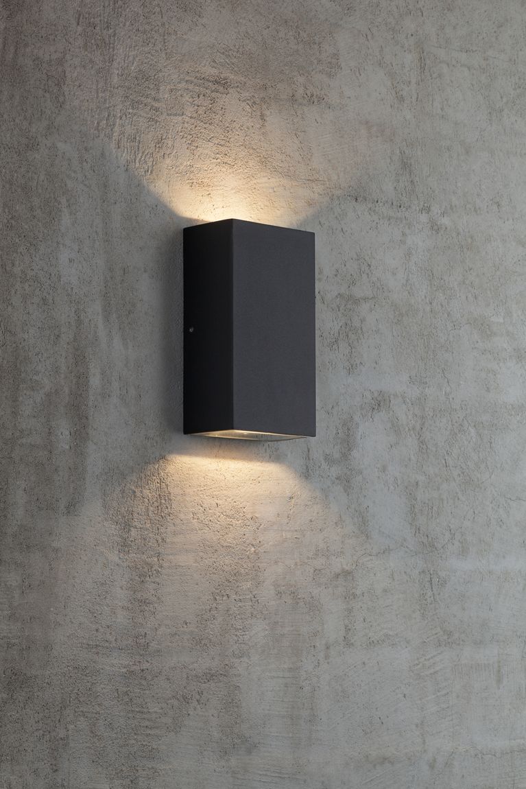 Rold Kubi Wandlampe LED 9 x 16 cm Schwarz