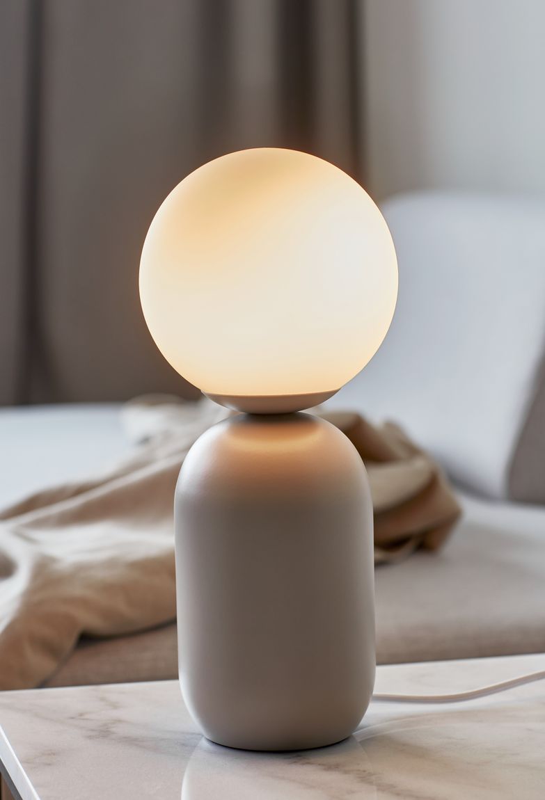 Notti Tischlampe Ø 15 cm Grau
