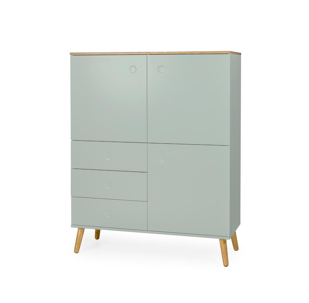 Tenzo Dot Highboard mit Türen und Schubladen Eiche