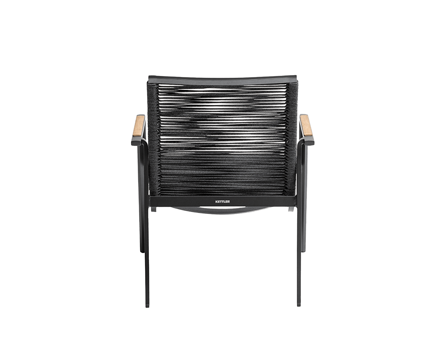Kettler Dinning Diamond Loungesessel Rope Anthrazit-Teak / Anthrazit