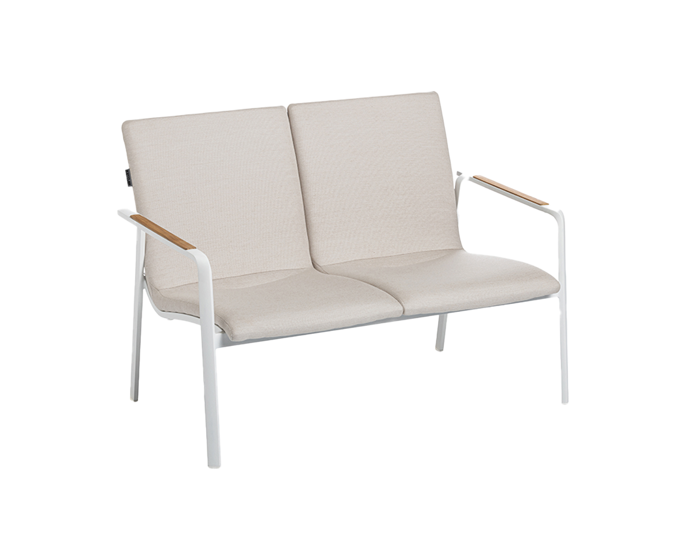 Kettler Diamond Lounge Gartenbank Sunbrella Natte linen chalk / Weiß matt
